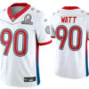 Men’s Pittsburgh Steelers #90 TJ Watt White 2022 Pro Bowl Vapor Untouchable Stitched Limited Jersey