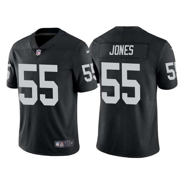 Men’s Las Vegas Raiders #55 Chandler Jones Black Vapor Limited Stitched Jersey