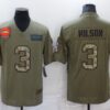 Men’s Denver Broncos #3 Russell Wilson Olive Camo 2019 Salute To Service Stitched NFL Nike Limited Jersey