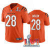 Men’s Cincinnati Bengals #28 Joe Mixon 2022 Orange Super Bowl LVI Vapor Limited Stitched Jersey