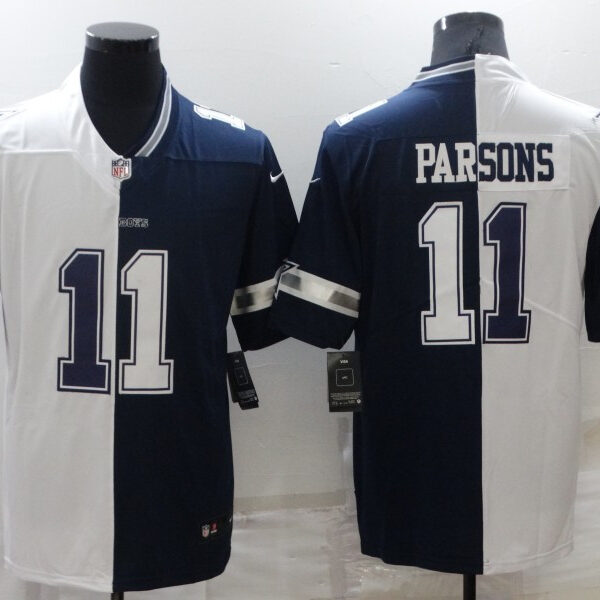 Men’s Dallas Cowboys #11 Micah Parsons White Blue Two Tone 2021 Vapor Untouchable Stitched NFL Nike Limited Jersey