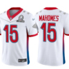 Men’s Kansas City Chiefs #15 Patrick Mahomes White 2022 Pro Bowl Vapor Untouchable Stitched Limited Jersey