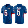 Men’s Dallas Cowboys #5 Bryan Anger 2022 Royal NFC Pro Bowl Stitched Jersey