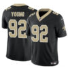 Men’s New Orleans Saints #92 Chase Young Black 2023 F.U.S.E. Vapor Limited Football Stitched Jersey