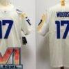 Men’s Los Angeles Rams #17 Robert Woods Limited Bone 2022 Super Bowl LVI Bound Vapor Jersey