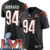 Men’s Cincinnati Bengals #94 Sam Hubbard Limited Black 2022 Super Bowl LVI Bound Vapor Jersey