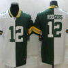 Men’s Green Bay Packers #12 Aaron Rodgers White Green Two Tone 2021 Vapor Untouchable Stitched Nike Limited Jersey