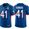 Men’s New Orleans Saints #41 Alvin Kamara Blue 2022 Pro Bowl Vapor Untouchable Stitched Limited Jersey