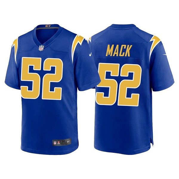 Men’s Los Angeles Chargers #52 Khalil Mack Royal Vapor Untouchable Limited Stitched Jersey