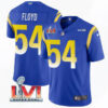 Men’s Los Angeles Rams #54 Leonard Floyd 2022 Royal Super Bowl LVI Vapor Limited Stitched Jersey