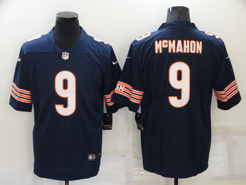 Men’s Chicago Bears #9 Jim McMahon Navy Blue 2021 Vapor Untouchable Stitched NFL Nike Limited Jersey