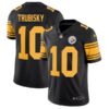 Men’s Pittsburgh Steelers #10 Mitchell Trubisky Black Color Rush Limited Stitched Jersey