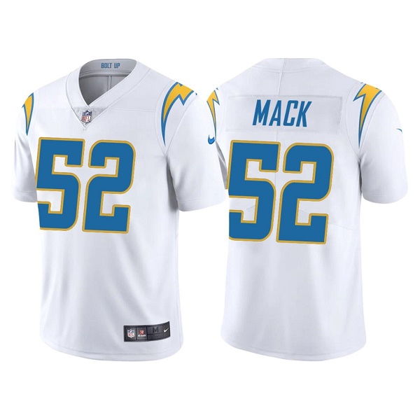 Men’s Los Angeles Chargers #52 Khalil Mack White Vapor Untouchable Limited Stitched Jersey