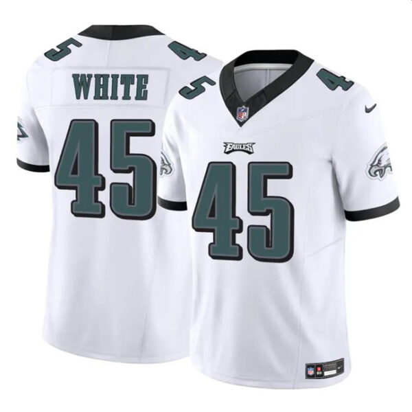 Men’s Philadelphia Eagles #45 Devin White White 2023 F.U.S.E Vapor Untouchable Limited Football Stitched Jersey