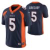 Men’s Denver Broncos #5 Randy Gregory Navy Vapor Untouchable Limited Stitched Jersey