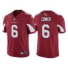 Men’s Arizona Cardinals #6 James Conner Red Vapor Limited Nike Jersey