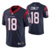 Men’s Houston Texans #18 Chris Conley Navy Vapor Untouchable Limited Stitched Jersey