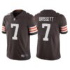 Men’s Cleveland Browns #7 Jacoby Brissett Brown Vapor Untouchable Limited Stitched Jersey