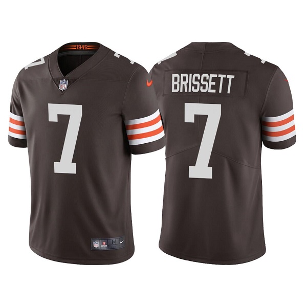 Men’s Cleveland Browns #7 Jacoby Brissett Brown Vapor Untouchable Limited Stitched Jersey