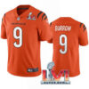 Men’s Cincinnati Bengals #9 Joe Burrow 2022 Orange Super Bowl LVI Vapor Limited Stitched Jersey