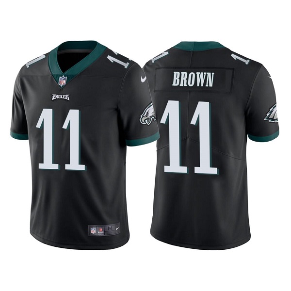 Men’s Philadelphia Eagles #11 A. J. Brown Black Vapor Untouchable Limited Stitched Jersey