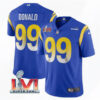 Men’s Los Angeles Rams #99 Aaron Donald 2022 Royal Super Bowl LVI Vapor Limited Stitched Jersey