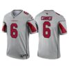 Men Arizona Cardinals #6 James Conner 2021 Inverted Legend Silver Jersey
