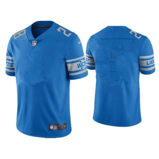 Men’s Detroit Lions Blank Blue Vapor Untouchable Limited Stitched Jersey