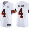 Men’s Cleveland Browns #4 Deshaun Watson White 1946 Collection Vapor Untouchable Limited Stitched Jersey