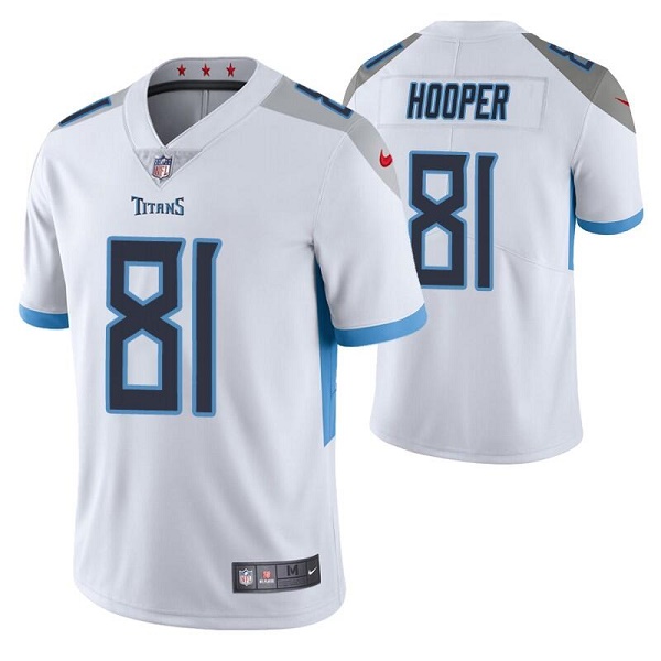 Men’s Tennessee Titans #81 Austin Hooper White Vapor Untouchable Stitched Jersey