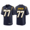 Men’s Los Angeles Chargers #77 Zion Johnson Navy Limited Stitched Jersey