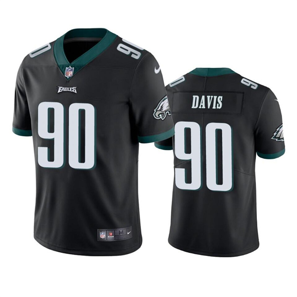 Men’s Philadelphia Eagles #90 Jordan Davis Black Vapor Untouchable Limited Stitched Jersey