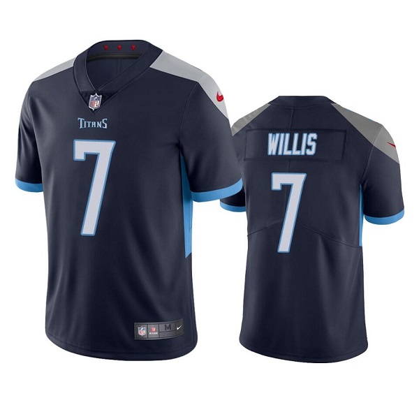 Men’s Tennessee Titans #7 Malik Willis Navy Vapor Untouchable Stitched Jersey