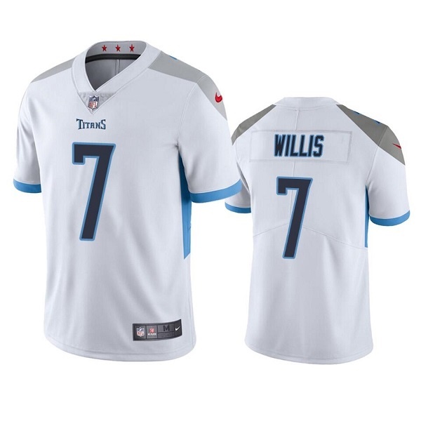 Men’s Tennessee Titans #7 Malik Willis White Vapor Untouchable Stitched Jersey