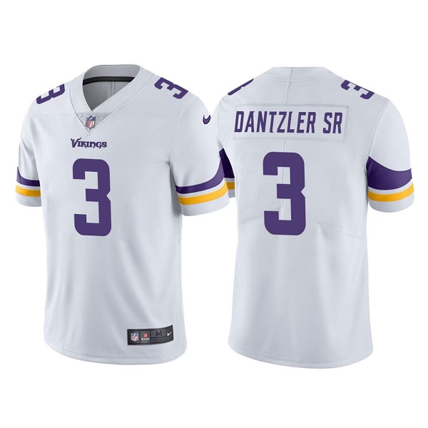 Men’s Minnesota Vikings #3 Cameron Dantzler White Vapor Untouchable Stitched Jersey