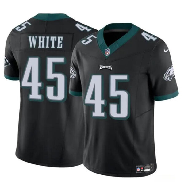 Men’s Philadelphia Eagles #45 Devin White Black 2023 F.U.S.E Vapor Untouchable Limited Football Stitched Jersey