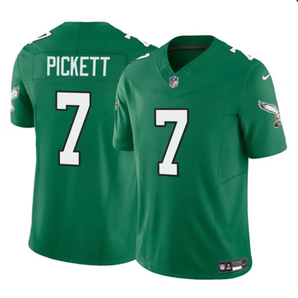 Men’s Philadelphia Eagles #7 Kenny Pickett Green 2023 F.U.S.E Throwback Vapor Untouchable Limited Football Stitched Jersey