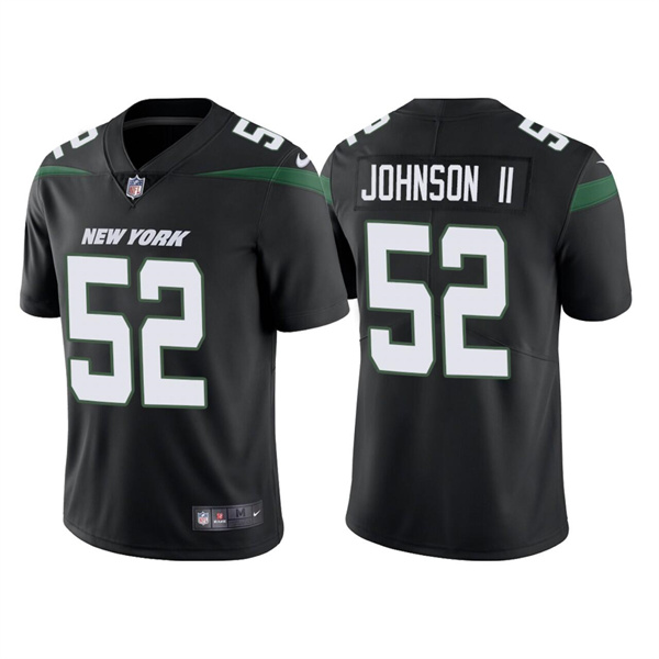 Men’s New York Jets #52 Jermaine Johnson II 2022 Black Vapor Untouchable Limited Stitched Jersey