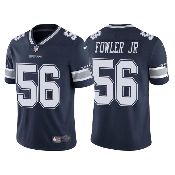 Men’s Dallas Cowboys #56 Dante Fowler Jr. Navy Vapor Limited Stitched Jersey