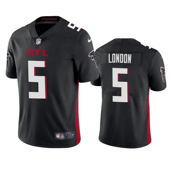 Men’s Atlanta Falcons #5 Drake London Black Vapor Untouchable Limited Stitched Jersey