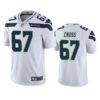 Men’s Seattle Seahawks #67 Charles Cross White Vapor Untouchable Limited Stitched Jersey