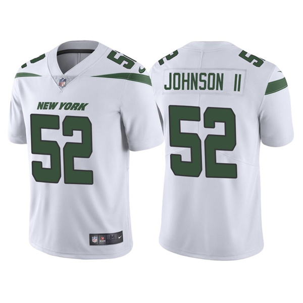 Men’s New York Jets #52 Jermaine Johnson II 2022 White Vapor Untouchable Limited Stitched Jersey