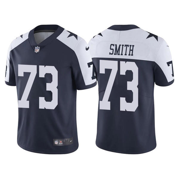 Men’s Dallas Cowboys #73 Tyler Smith Navy Thanksgiving Vapor Limited Stitched Jersey