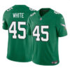 Men’s Philadelphia Eagles #45 Devin White Green 2023 F.U.S.E Throwback Vapor Untouchable Limited Football Stitched Jersey
