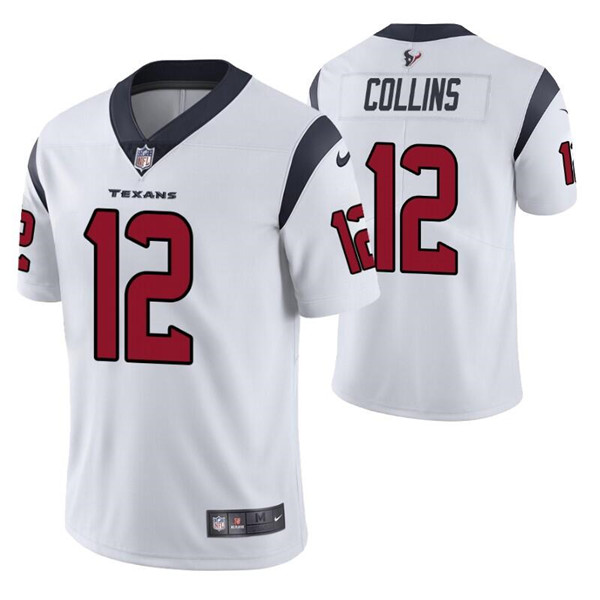 Men’s Houston Texans #12 Nico Collins White Vapor Untouchable Limited Stitched Jersey