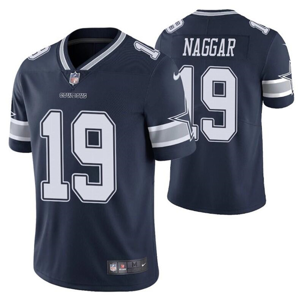 Men’s Dallas Cowboys #19 Chris Naggar Navy Vapor Limited Stitched Jersey