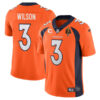 Men’s Denver Broncos #3 Russell Wilson Orange With C Patch & Walter Payton Patch Vapor Untouchable Limited Stitched Jersey