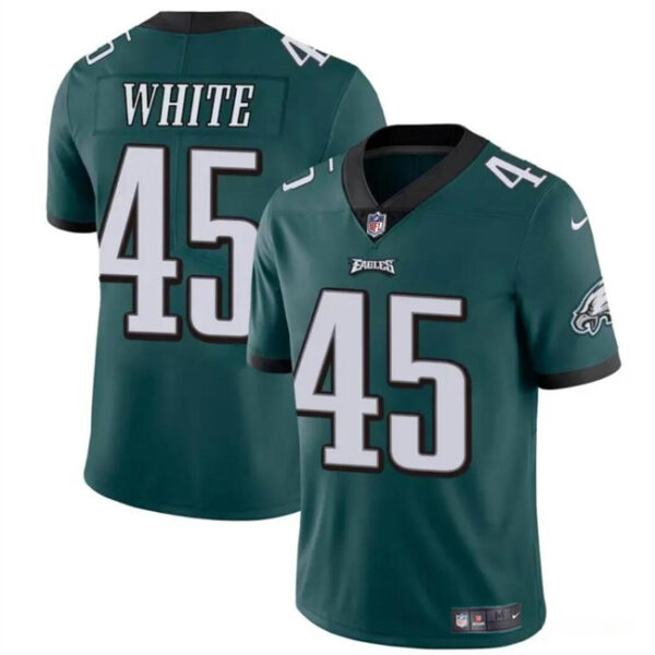 Men’s Philadelphia Eagles #45 Devin White Green Vapor Untouchable Limited Football Stitched Jersey