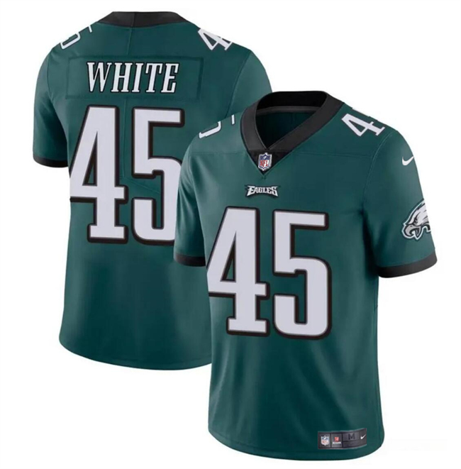 Men’s Philadelphia Eagles #45 Devin White Green Vapor Untouchable Limited Football Stitched Jersey