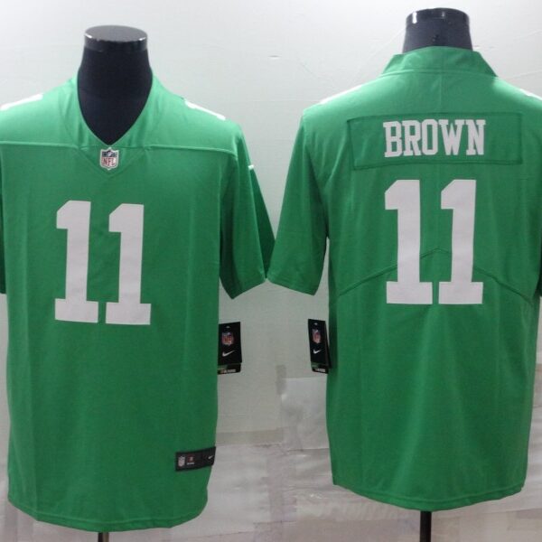 Men’s Philadelphia Eagles #11 A. J. Brown Green Vapor Untouchable Limited Stitched Jersey